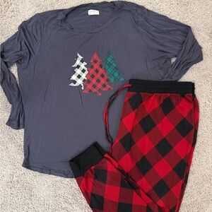 Maurice’s Plaid Christmas Tree women’s  Pajamas - 2XL
